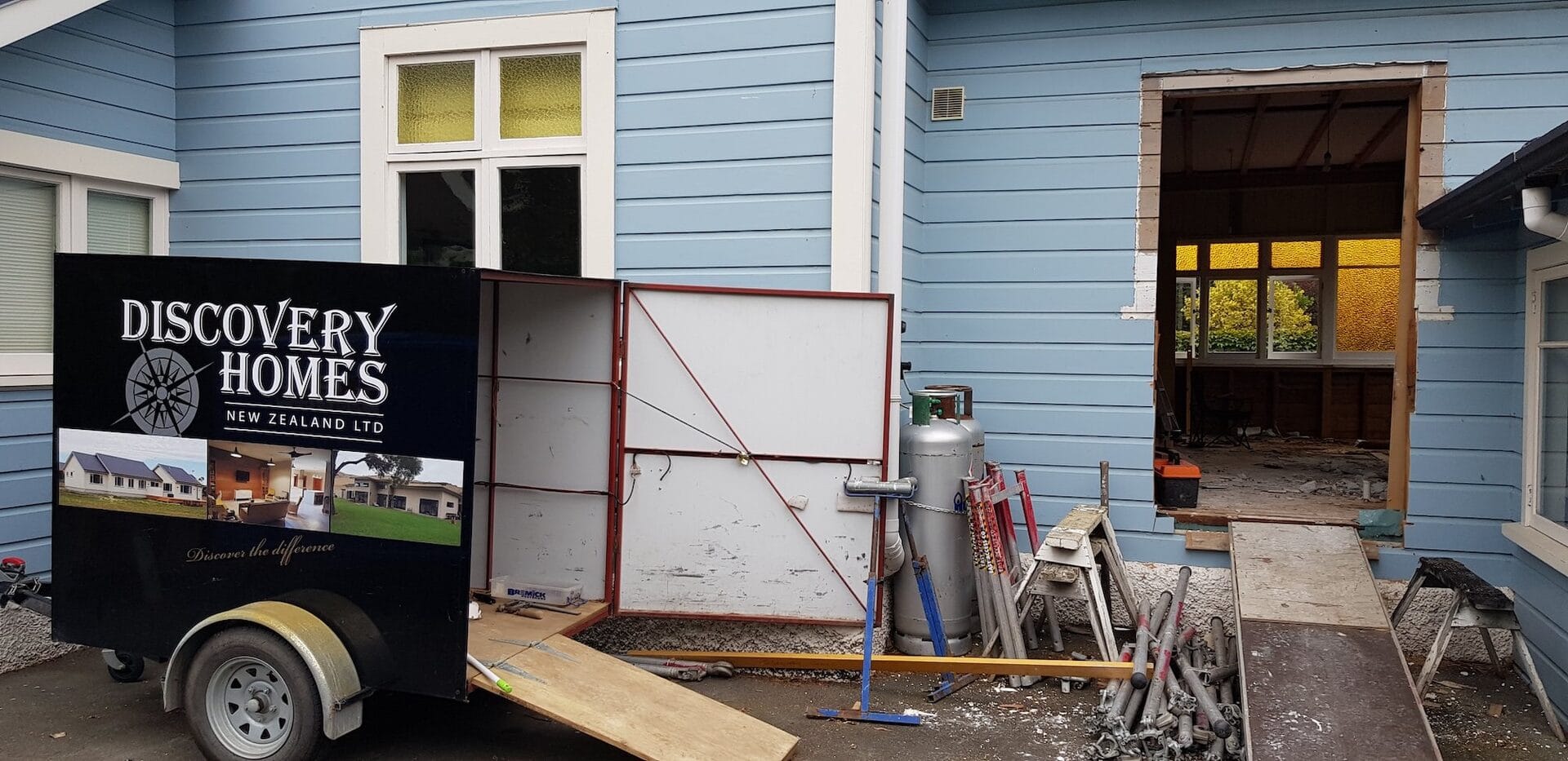 Darling — Discovery Homes on site during construction