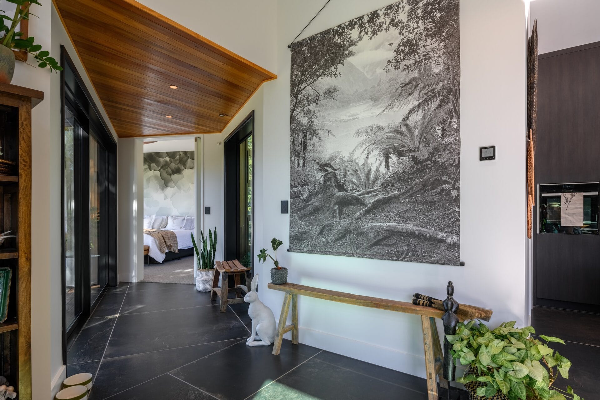 Grady Home — glass atrium corridor connecting pods