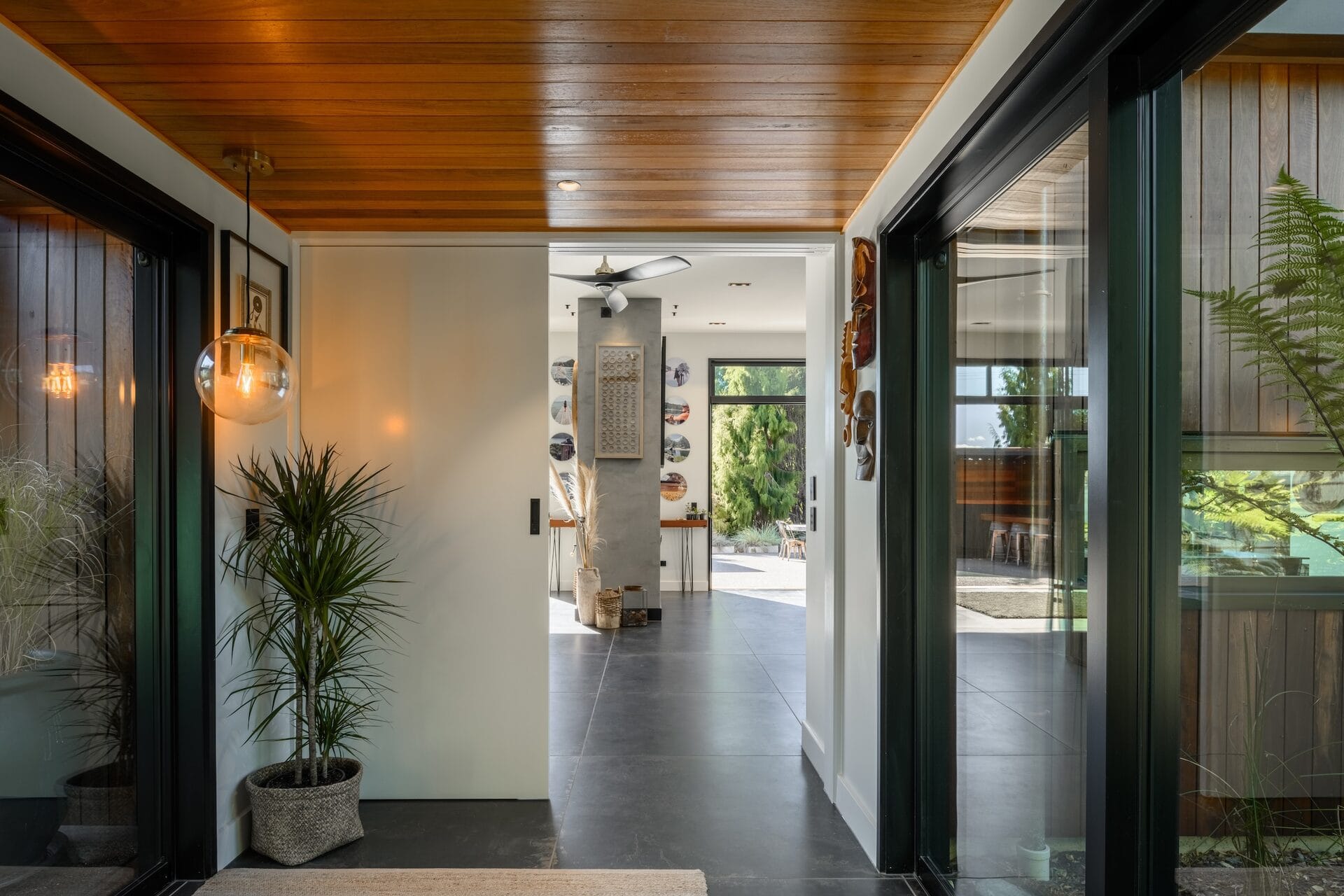 Grady Home — interior atrium looking through to garden