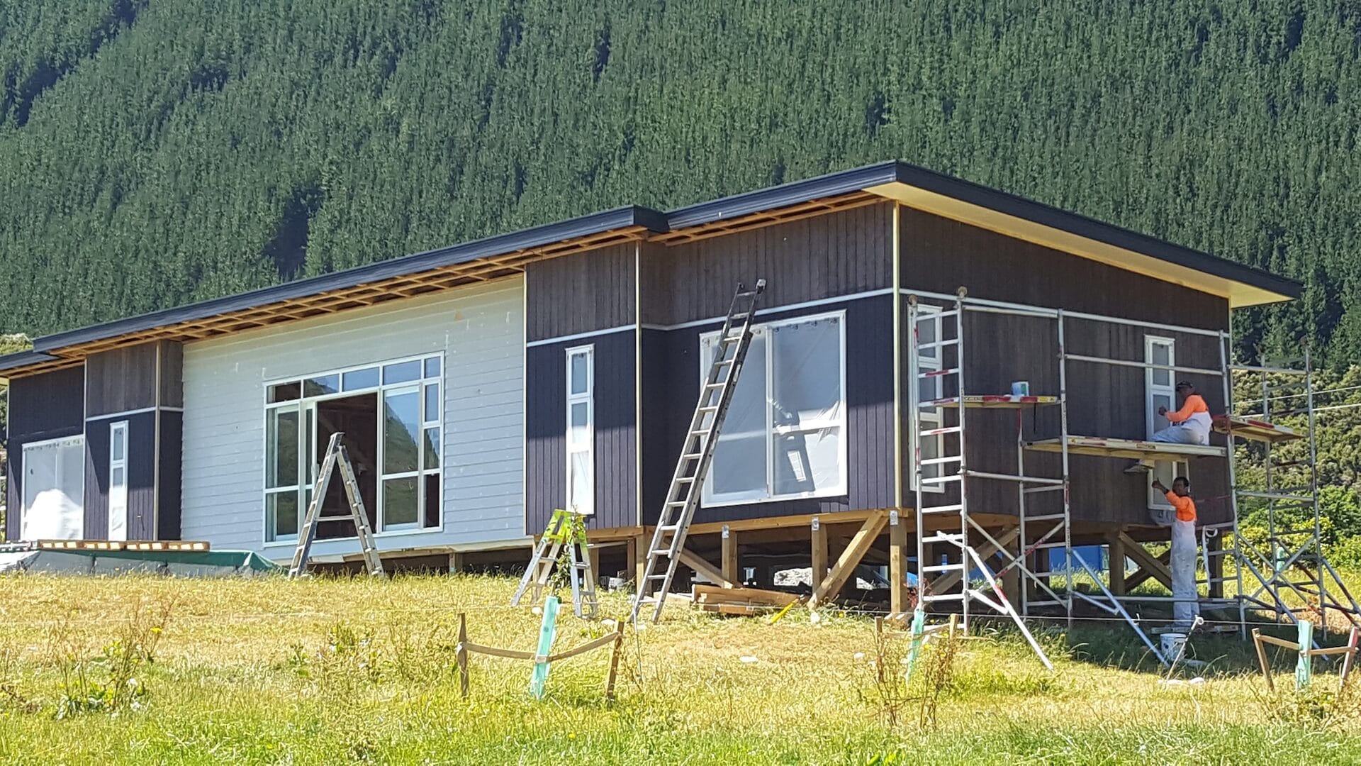 Gregory Home — mixed cladding applied during construction